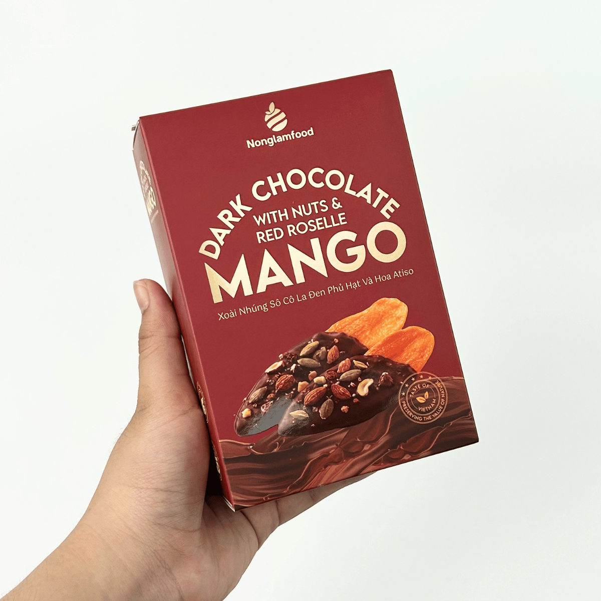 Nonglamfood 坚果与洛神花黑巧克力涂层芒果干包装盒