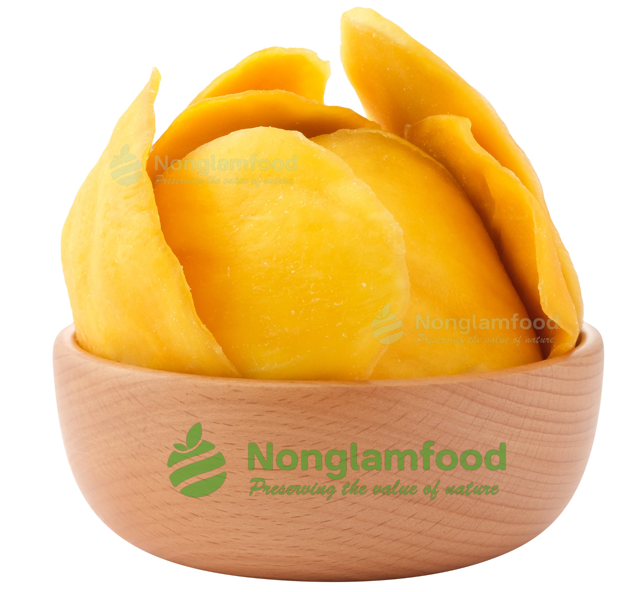 木碗中的 Nonglamfood 软芒果干
